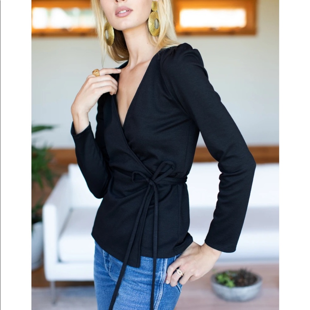 Emerson Fry Puff sleeve ballet top